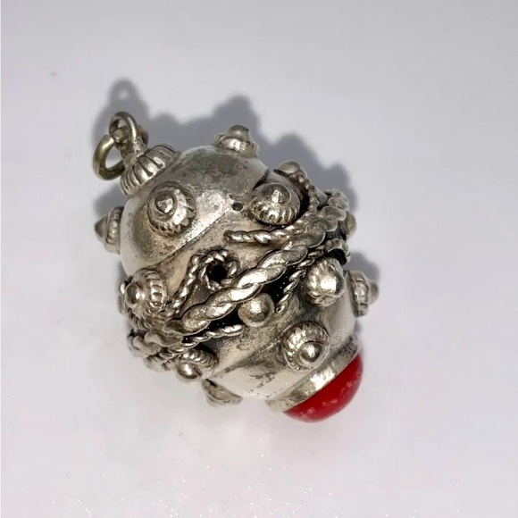 Rare Antique Victorian Silver Etruscan Peruzzi Fob Charm Pendant